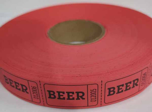 ROLL TICKETS 2000 BEER RED