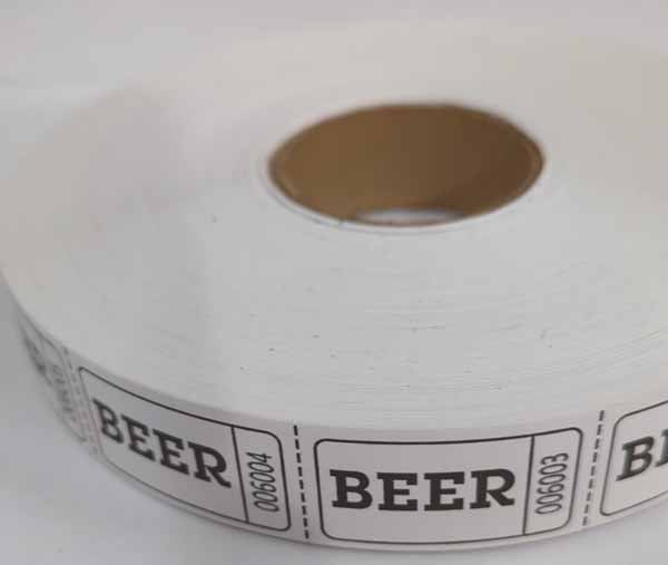 ROLL TICKETS 2000 BEER WHITE
