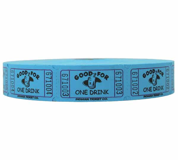 ROLL TICKETS 2000 GOOD 1 DRINK BLUE
