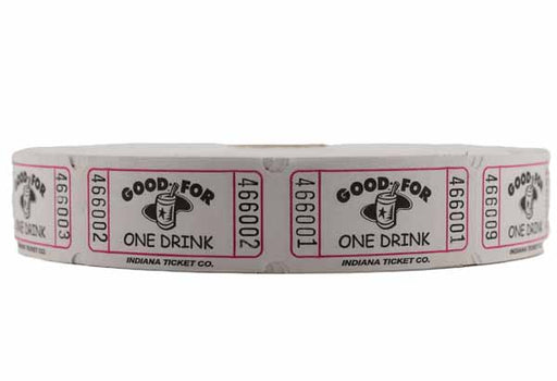 ROLL TICKETS 2000 GOOD 1 DRINK WHITE