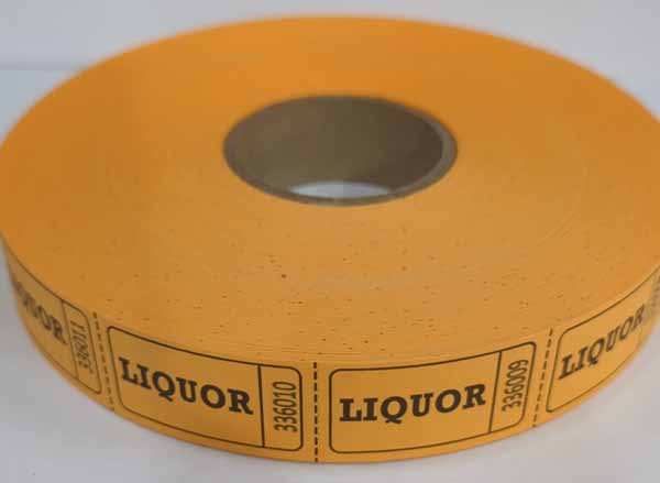 ROLL TICKETS 2000 LIQUOR ORANGE