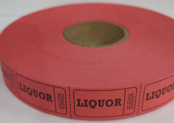 ROLL TICKETS 2000 LIQUOR RED