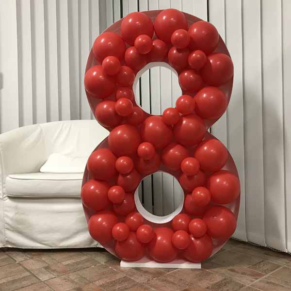 120 cm Number 8 Balloon Mosaic Frame Kit