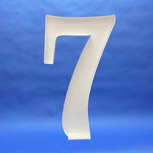 150 cm XL Number 7 Balloon Mosaic Frame