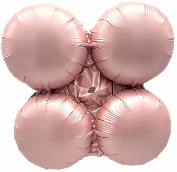 8-Inch Matte Rose Light Pink Foil Quad Balloon