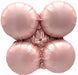 8-Inch Matte Rose Light Pink Foil Quad Balloon