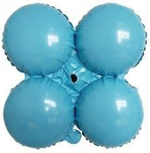 17-Inch Baby Blue Foil Quad Balloon