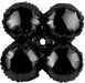 8 Inch Black Foil Quad Balloon