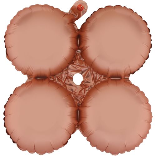 17-Inch Chrome Rose Gold Quad Foil Balloon