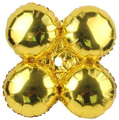 8 Inch Gold Foil Quad Balloon