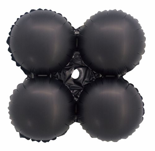 17-Inch Matte Black Foil Quad Balloon
