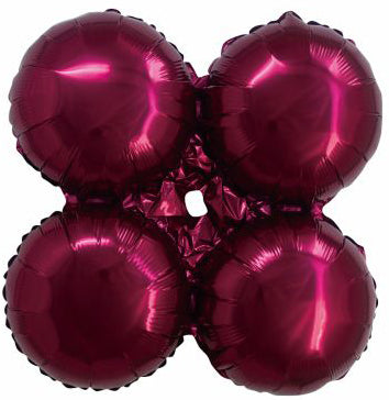 17-Inch Matte Burgundy Foil Quad Balloon