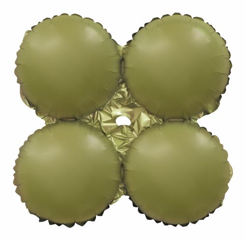 17-Inch Matte Olive Green and Black Foil Quad Balloon
