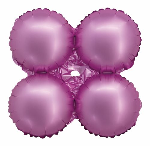 17 Inch Matte Pink Foil Quad Balloon