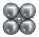 17 Inch Matte Silver Foil Quad Balloon