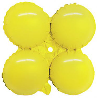 17-Inch Macaron Yellow Quad Foil Balloon