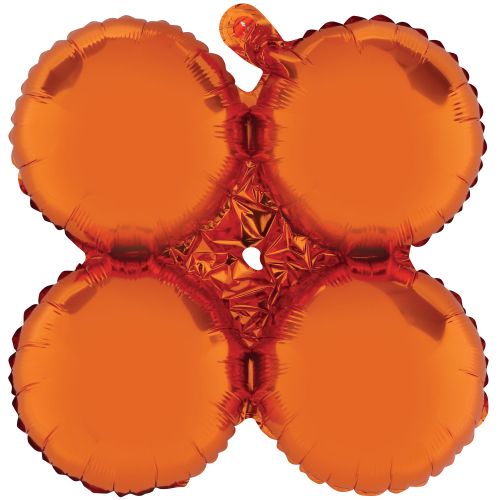 17-Inch Orange Quad Foil Balloon