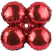 8-Inch Red Foil Quad Balloon