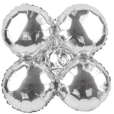 17 Inch Silver Foil Quad Balloon