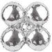 17 Inch Silver Foil Quad Balloon