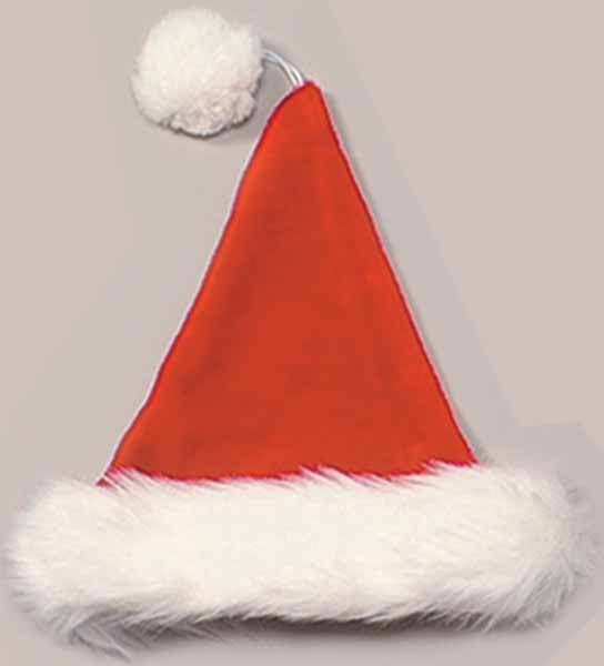 Plush Red Velvet Santa Hat