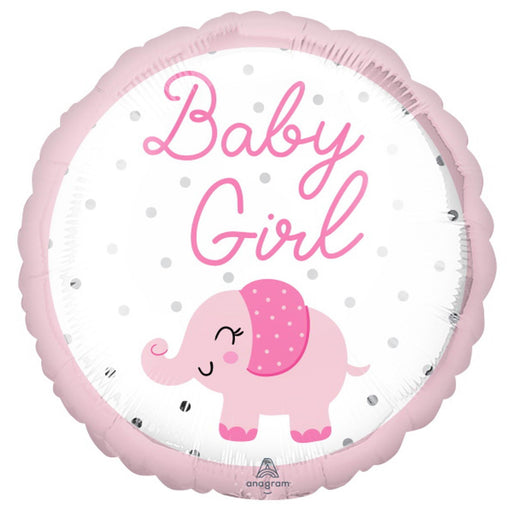 "Adorable Baby Girl Elephant Balloon Set"