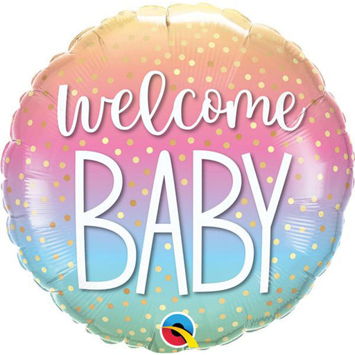 "Adorable Welcome Baby Fetti Dots Decoration - 18" Round (Packaged)"