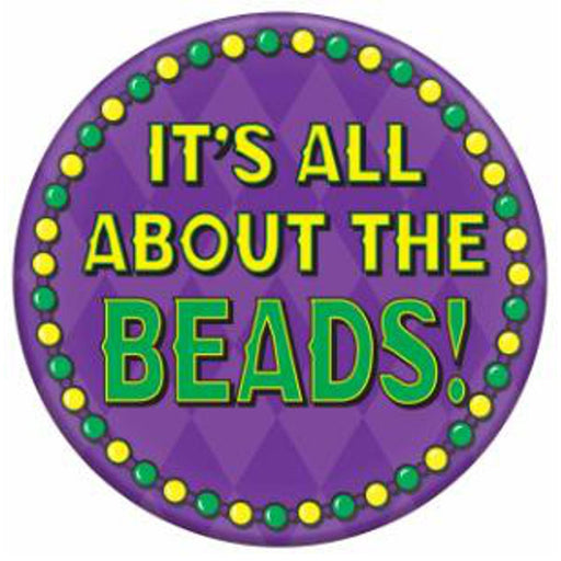 "All About The Beads Button - 3½""