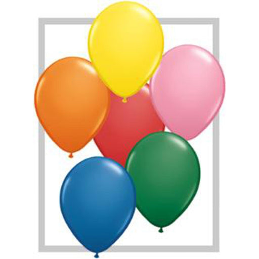 11" Qualatex Standard Assortment Latex Balloons (100/Pk)