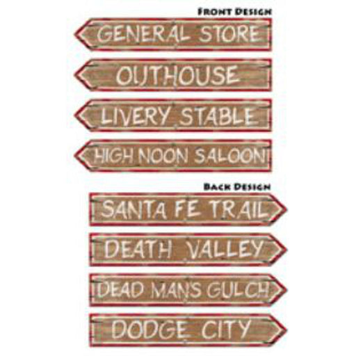 "Authentic Western Sign Cutouts - 4 Pack (2 Sided)"