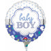 "Baby Boy Scallop Mylar Balloon - 9 Inches"