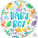 Baby Boy Watercolor Balloons - Pack Of 40 (18" Round Helium)