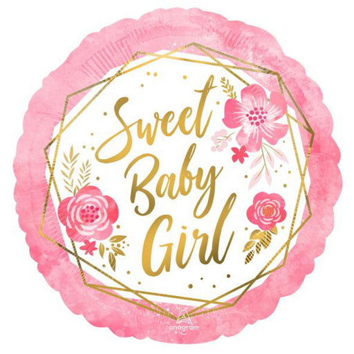 "Baby Girl Floral Geo Balloon Package - 40 Balloons"