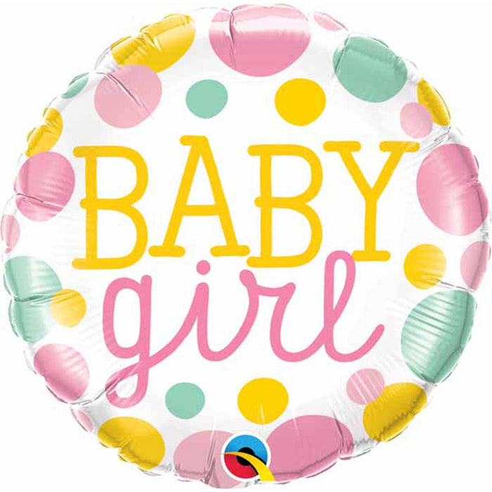 "Baby Girl Dots Package - 18" Round"