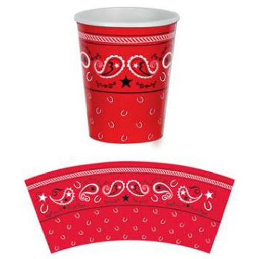 Bandana Beverage Cups (8/Pk 9Oz)