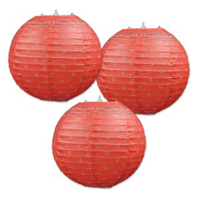 "Bandana Paper Lanterns - 3 Pack 9½""