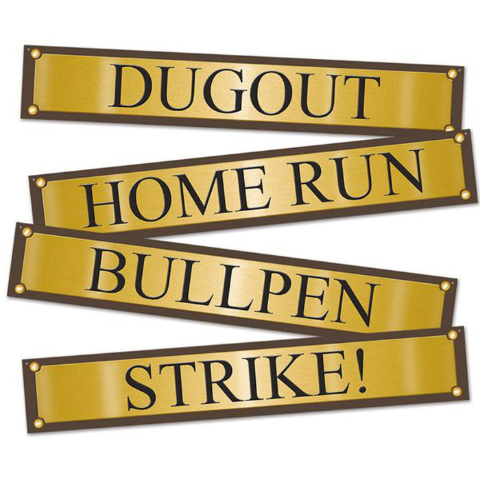 Baseball Street Sign Cutouts (4/Pk)