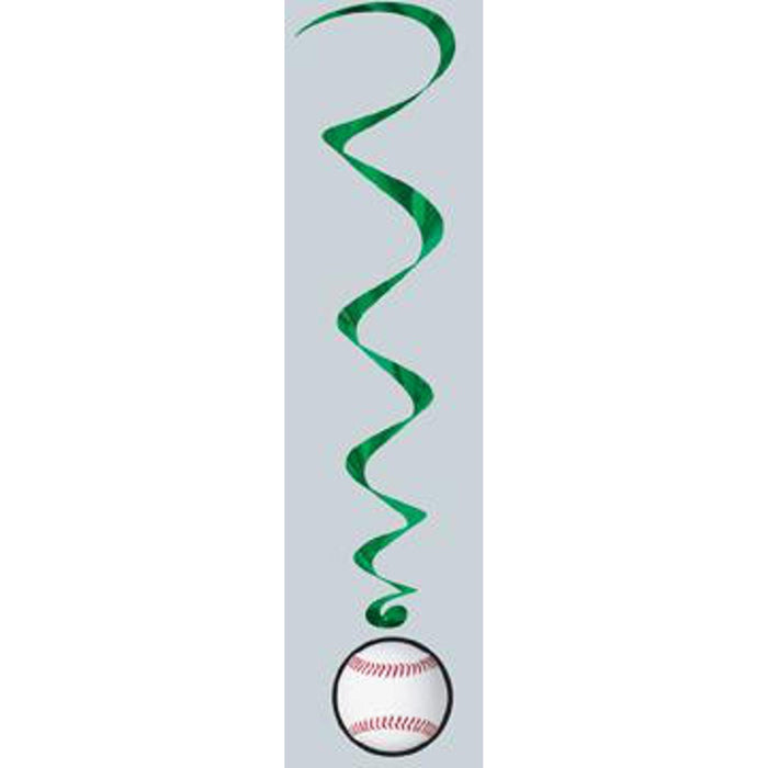 Baseball Whirls - 5 Pack Of 40" Decorations.