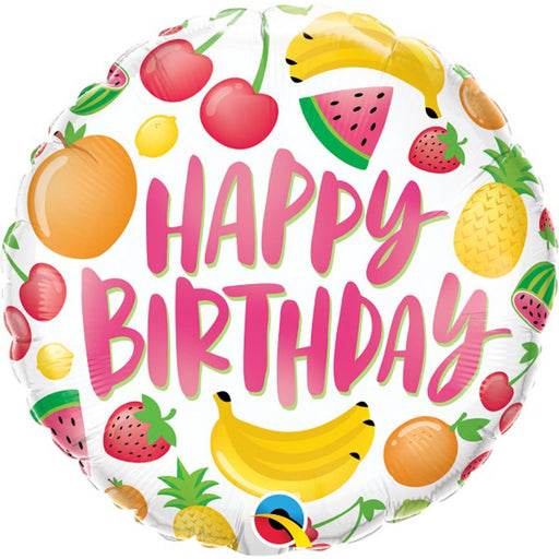 Lively 18″ Birthday Fruits Foil Balloon (5/Pk)