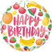 Lively 18″ Birthday Fruits Foil Balloon (5/Pk)