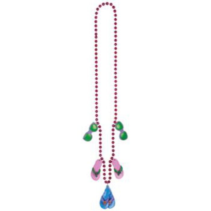 "Beaded Flip Flop Necklace - 36 Inch"