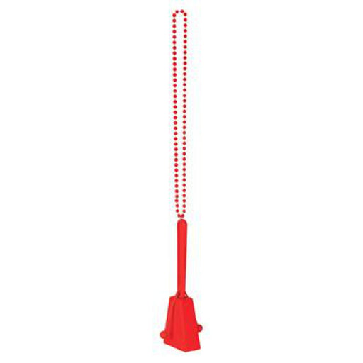 "Beads With Clackers - 36" Red"