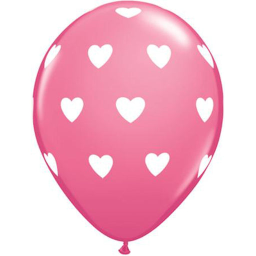 "Big Hearts Around 11" Latex Balloons - Pack Of 50"