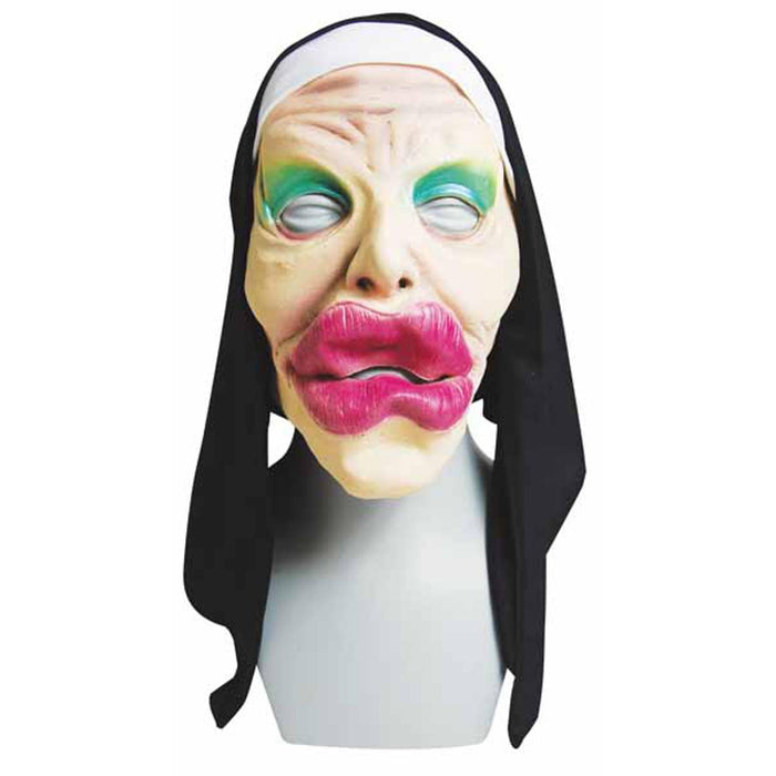 Big Lip Nun Latex Mask.