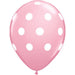 Big Polka Dots Pink 11" Latex Balloons - Pack Of 50