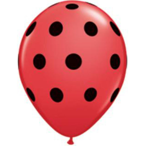 "Big Polka Dots Red Balloons - 100 Count"