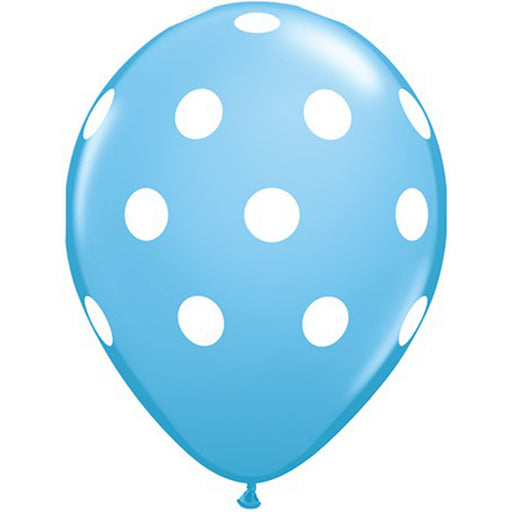 "Big Polka Dots Pale Blue Balloons (50 Count)"