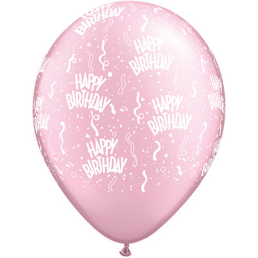 Pearlescent Delight Birthday Arnd Pearl Pink Balloons 11" (50/Pk)