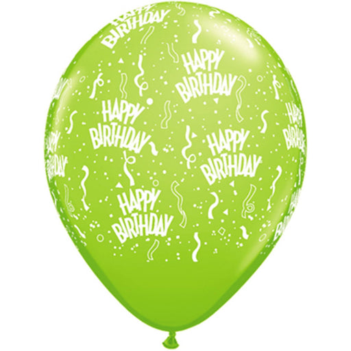 Lively Lime Festivity 11" Birthday Arnd Lime Green Latex Balloons (50/Pk)
