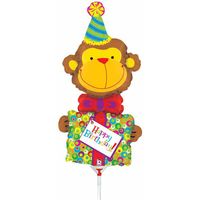 Birthday Monkey Mini Shape Balloon - 14 Inches